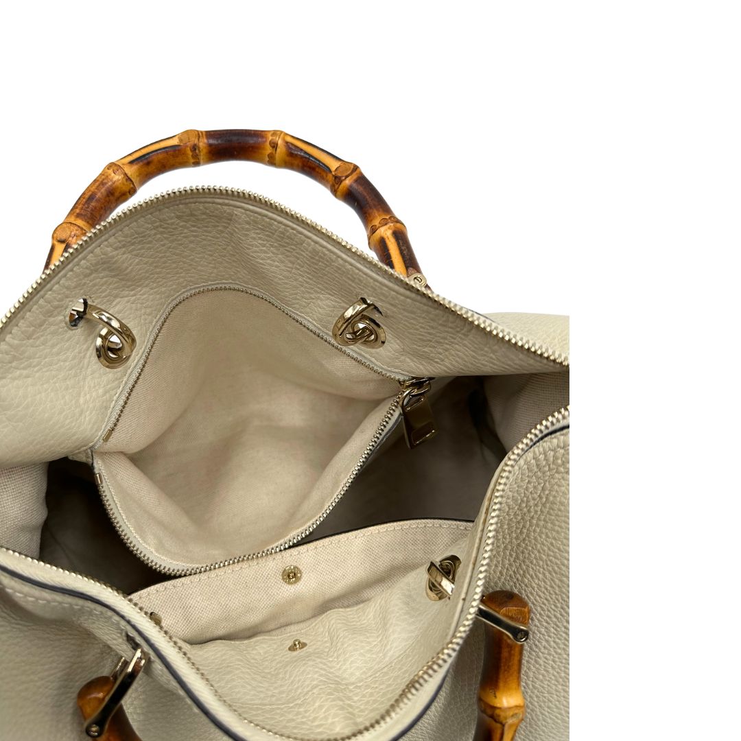 Bauletto Gucci Bamboo Avorio