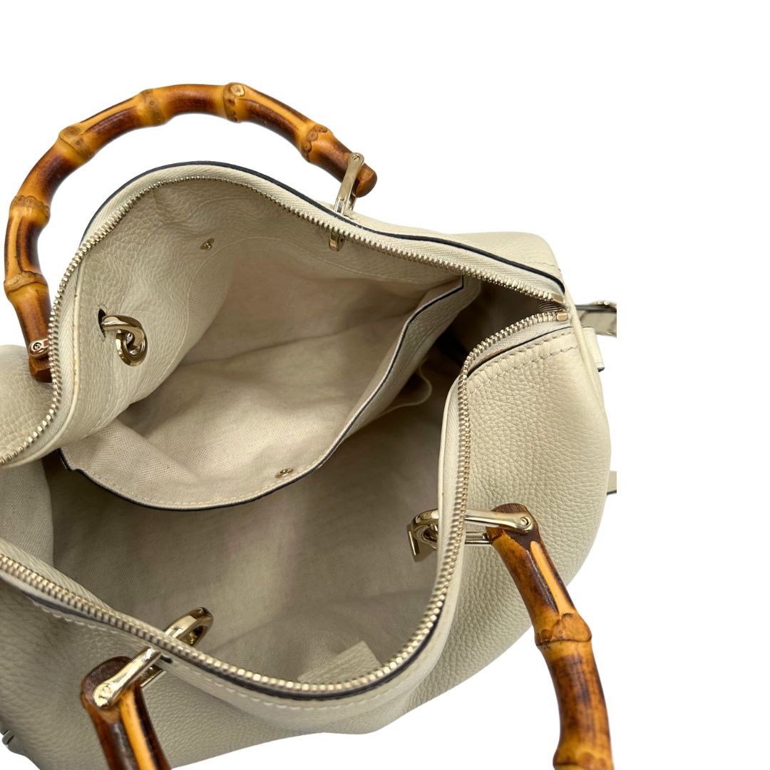 Bauletto Gucci Bamboo Avorio