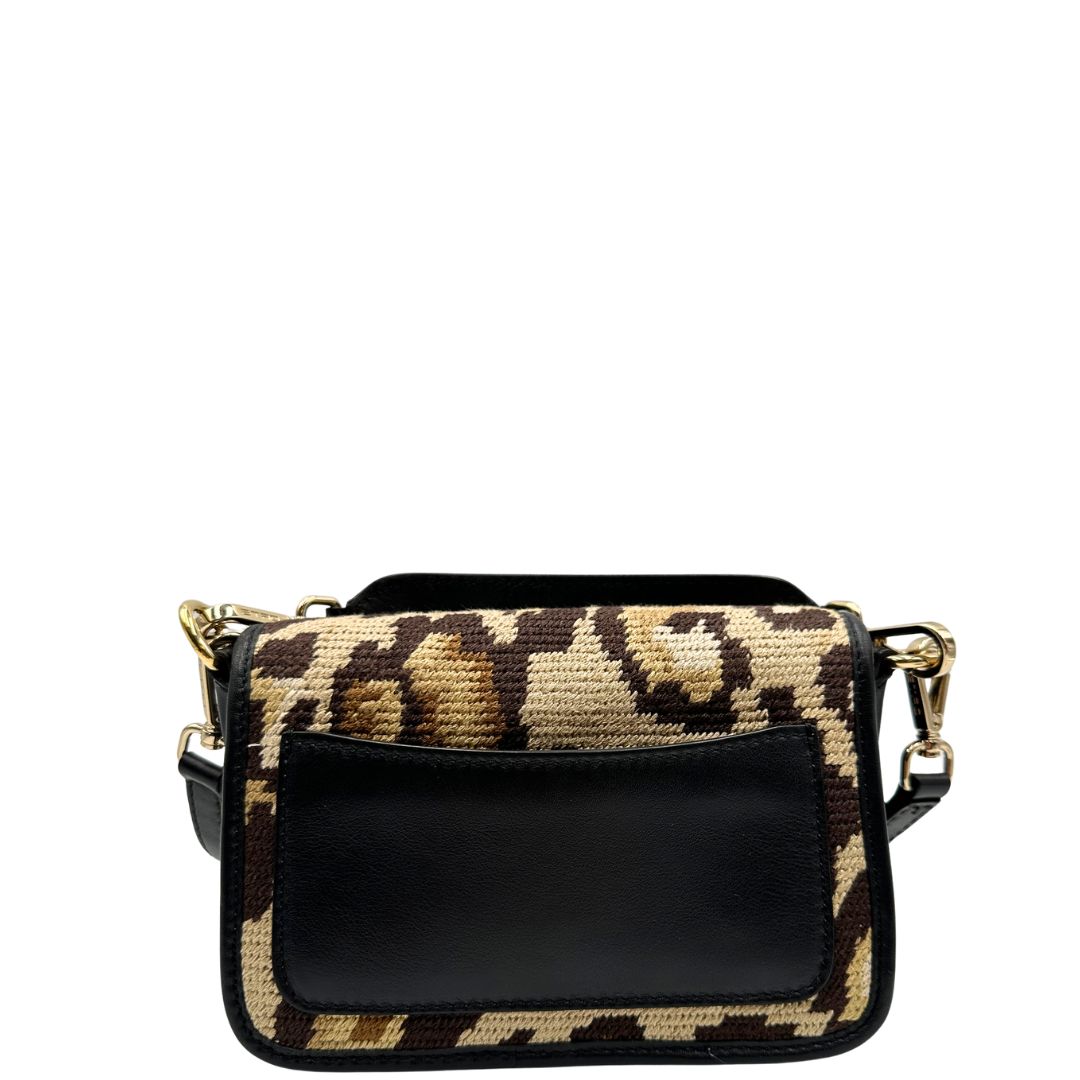 retro  Borsa Etro in tessuto sui toni del marrone trama animalier, di lusso, originale, ottime condizioni, usata.  