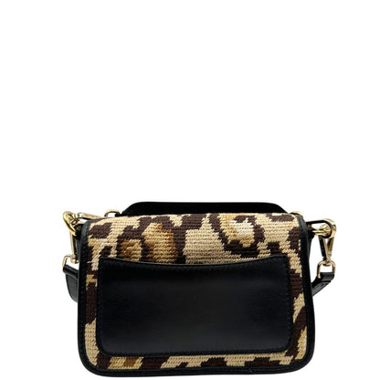 retro  Borsa Etro in tessuto sui toni del marrone trama animalier, di lusso, originale, ottime condizioni, usata.  