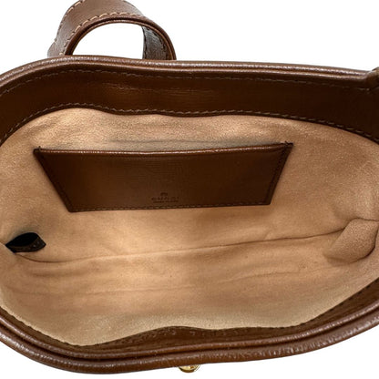interno  Borsa Gucci Jackie in canvas GG e pelle marrone, di lusso, originale, eccellenti condizioni, usata. 