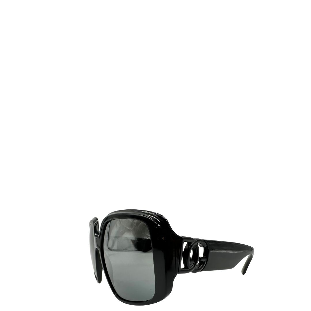 lato Occhiali da sole Dolce & Gabbana neri, di lusso, originale, ottime condizioni, usati. 