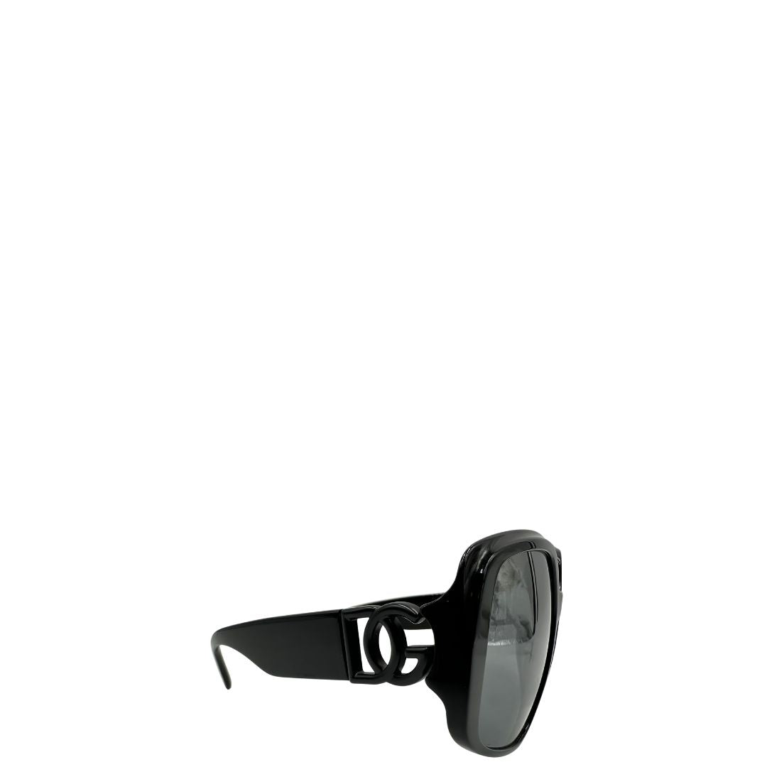 lato Occhiali da sole Dolce & Gabbana neri, di lusso, originale, ottime condizioni, usati. 