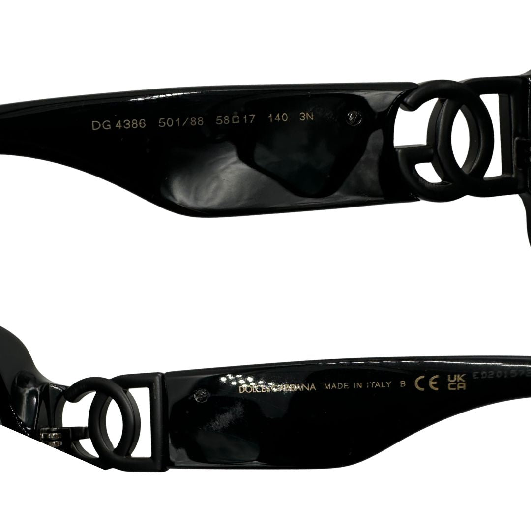 Occhiali da sole Dolce & Gabbana neri, di lusso, originale, ottime condizioni, usati.