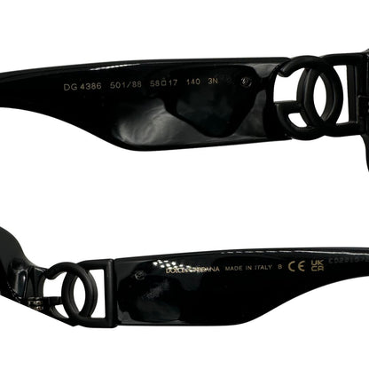 Occhiali da sole Dolce & Gabbana neri, di lusso, originale, ottime condizioni, usati.