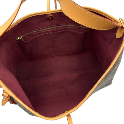 interno  La borsa CarryAll MM è realizzata in tela Monogram e rifinita in pelle naturale, di lusso, originale, ottime condizioni, usata. 