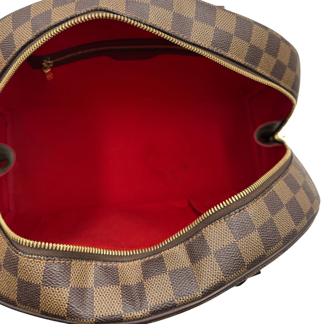 interno Borsa Nolita in canvas Damier Ébène e hardware dorato, indossabile a mano, di lusso, originale, ottime condizioni, usata. 
