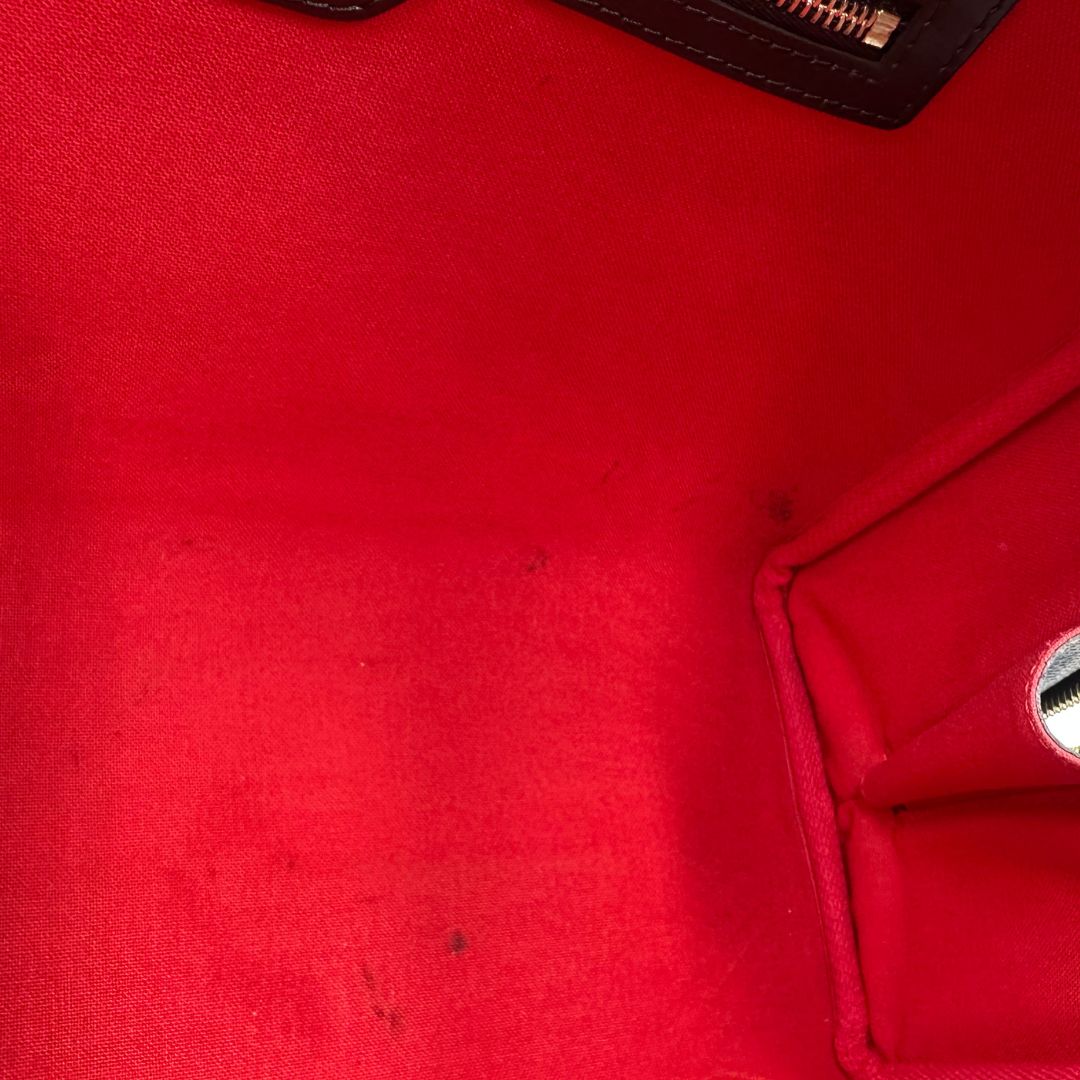 interno Borsa Nolita in canvas Damier Ébène e hardware dorato, indossabile a mano, di lusso, originale, ottime condizioni, usata. 