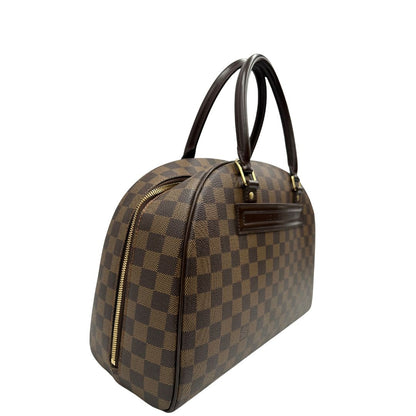 lato Borsa Nolita in canvas Damier Ébène e hardware dorato, indossabile a mano, di lusso, originale, ottime condizioni, usata. 