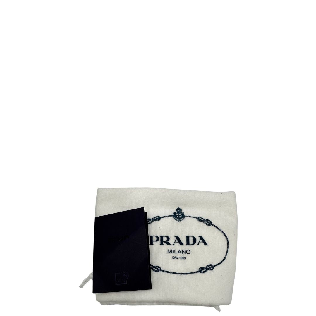 dustbag  borsa a tracolla Prada in re- nylon beige con pochette amovibile, di lusso, originale, ottime condizioni, usata.