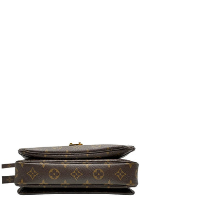Base, Borsa LV in canvas monogrammato marrone e hardware dorato, indossabile a tracolla o a mano. Originale, usata, di lusso, in ottime condizioni.