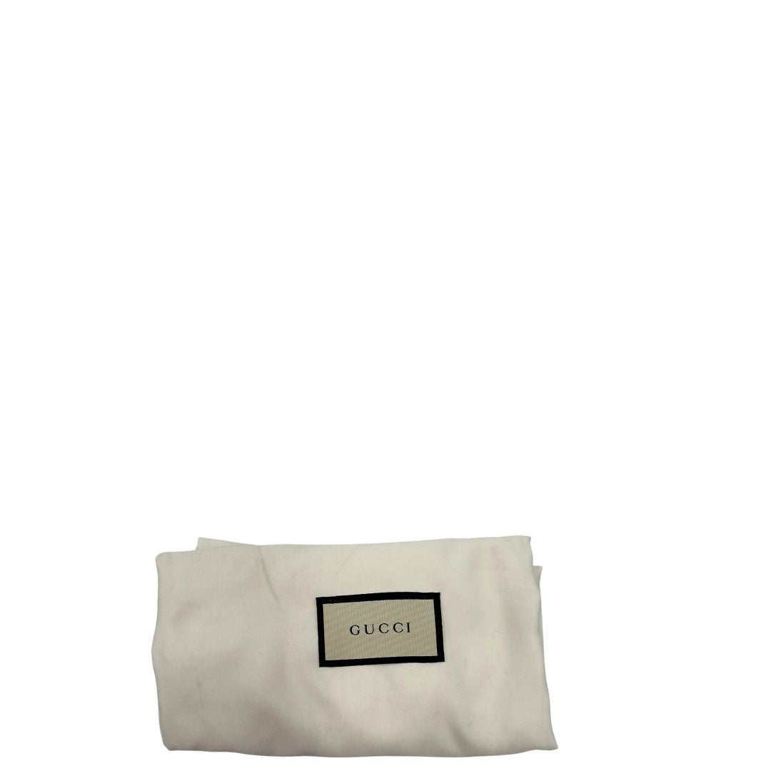 Dustbag di uno zaino Gucci in tessuto nero e bretelle Web blu e rosso, usato, originale, second hand, in condizioni eccellenti.