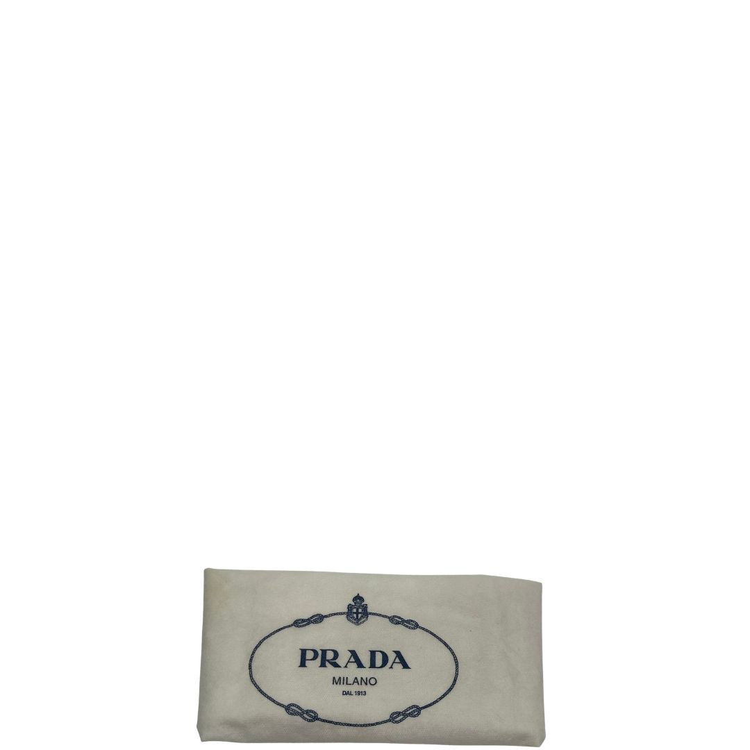 dustbag cartella Prada in pelle martellata nera, di lusso, originale, eccellenti condizioni, usata. 