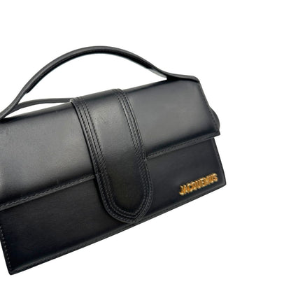 Borsa Jacquemus nella versione Le Grand Bambino in pelle nera, di lusso, originale, ottime condizioni, usata- 