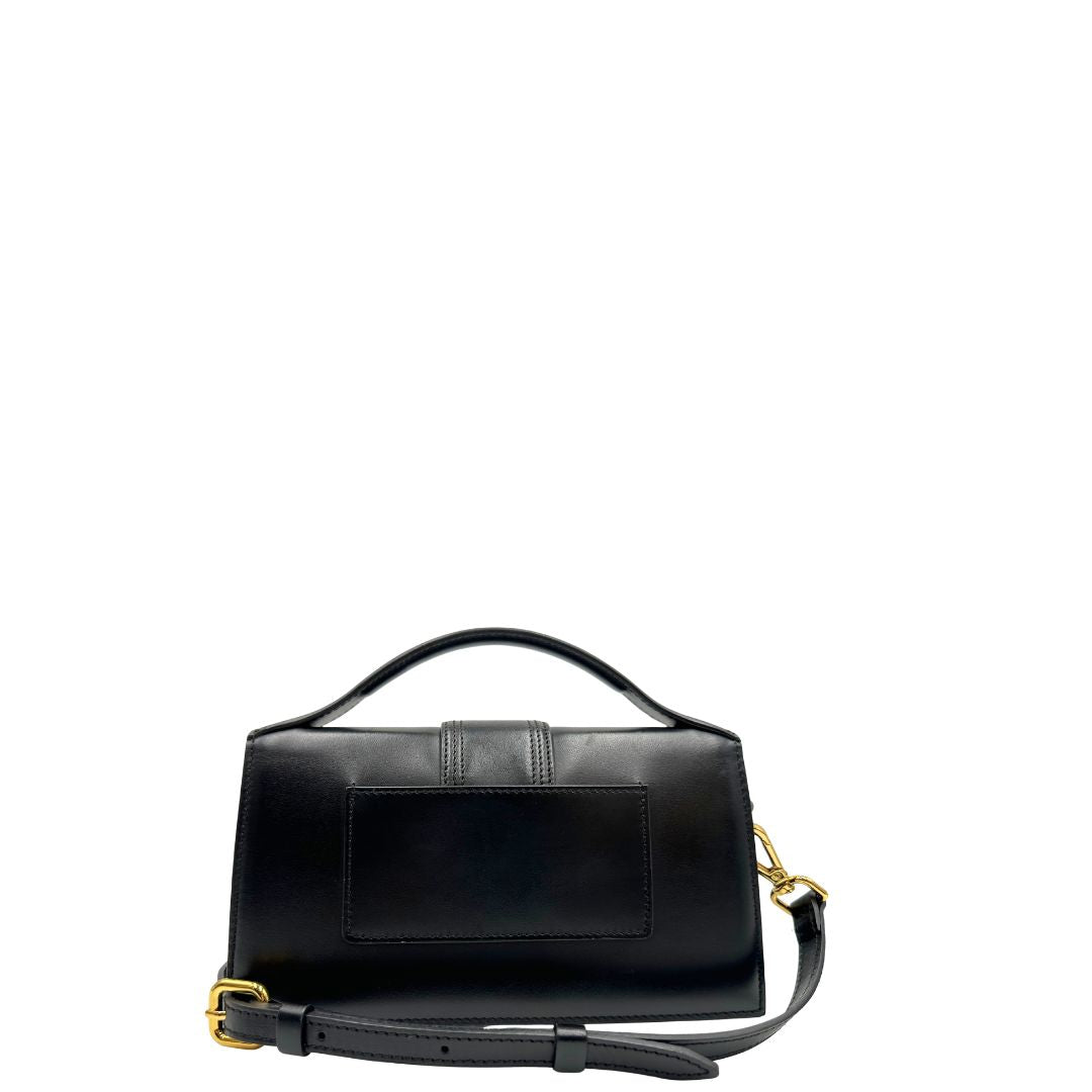 retro Borsa Jacquemus nella versione Le Grand Bambino in pelle nera, di lusso, originale, ottime condizioni, usata- 