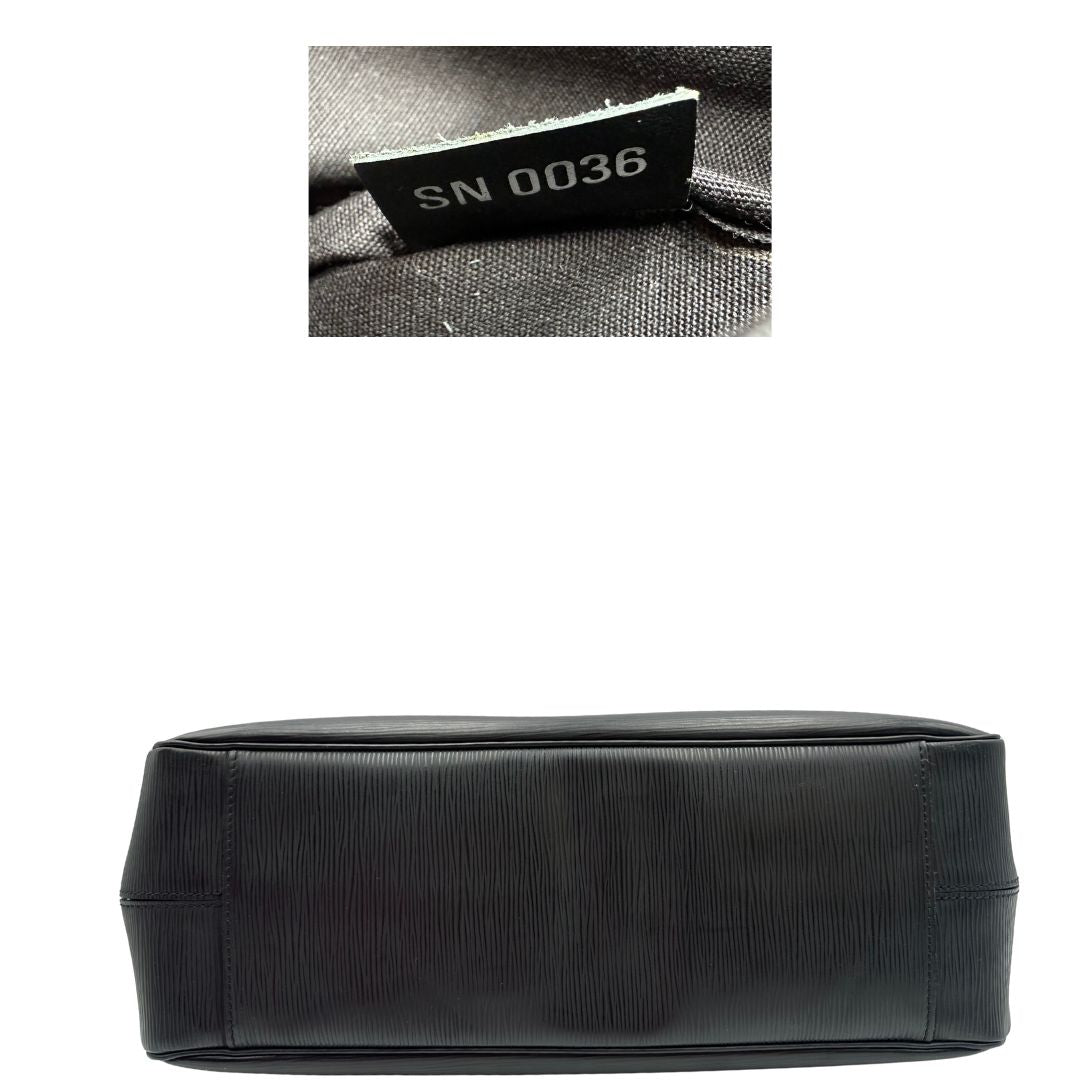 base Borsa Passy LV in pelle epi nera, di lusso, originale, ottime condizioni, usata.