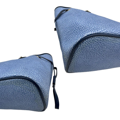 angoli  Shopping Borbonese con trama occhio di pernice sui toni del blu, di lusso, originale, usat 