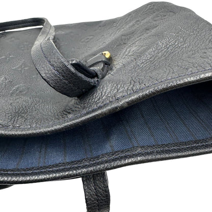 Borsa Louis Vuitton in pelle blu monogram empreinte, di lusso, originale, ottime condizioni, usata.