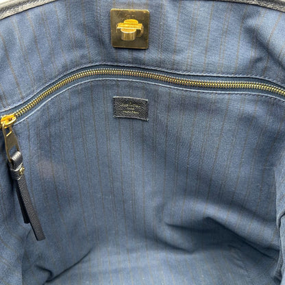 Borsa Louis Vuitton in pelle blu monogram empreinte, di lusso, originale, ottime condizioni, usata.