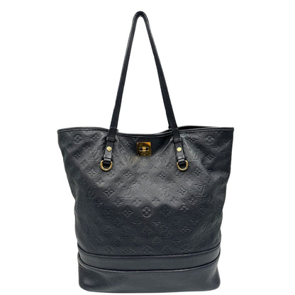 front Borsa Louis Vuitton in pelle blu monogram empreinte, di lusso, originale, ottime condizioni, usata. 