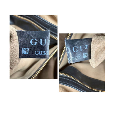 interno  Borsa Gucci Padlock con profili neri, di lusso, originale, ottime condizioni, usata. 