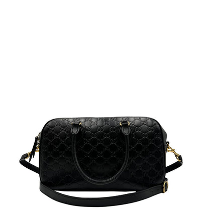 retro Bauletto rigido Gucci in pelle nera Guccissima, di lusso, originale, ottime condizioni, usata. 