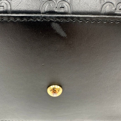 segno Bauletto rigido Gucci in pelle nera Guccissima, di lusso, originale, ottime condizioni, usata. 