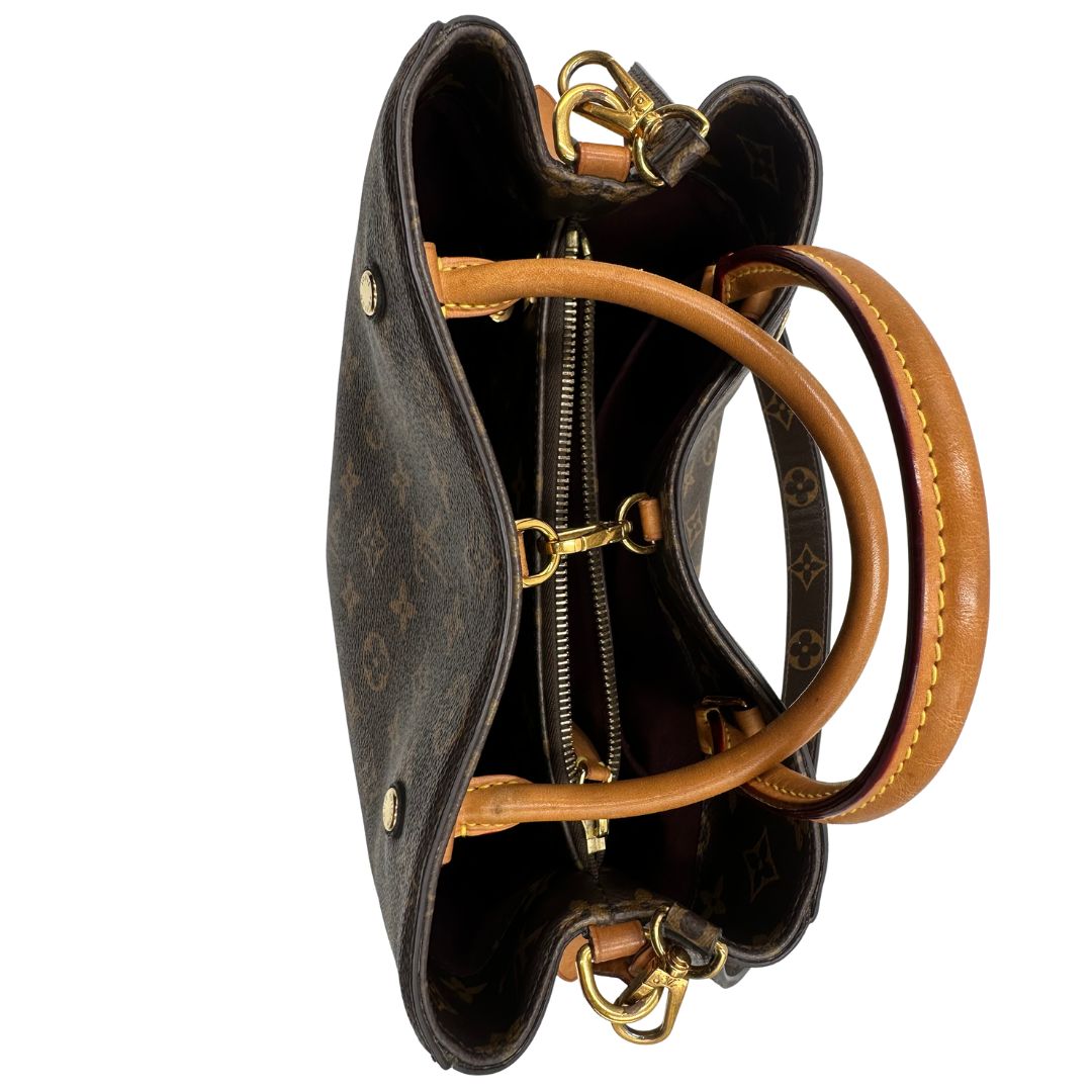 manici  Borsa LV Montaigne nella versione MM in canvas monogram, di lusso, originale, ottime condizioni, usata. 