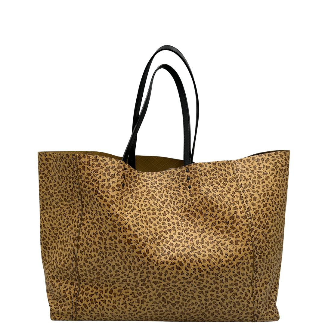 retro Borsa Bottega Veneta trama animalier, indossabile a spalla, di lusso, originale, ottime condizioni, usata. 