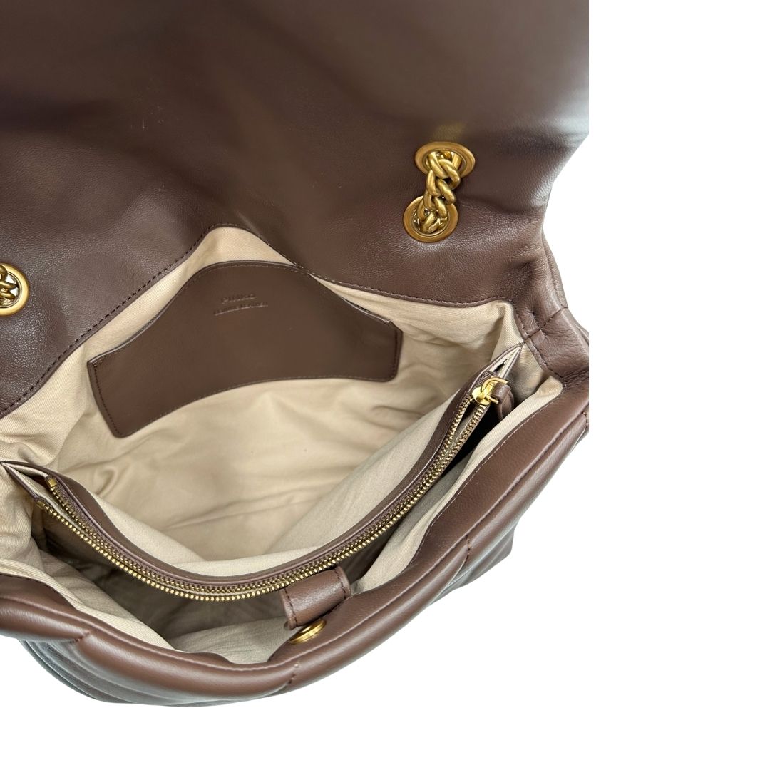 Borsa Pinko Love Puff Maxi marrone