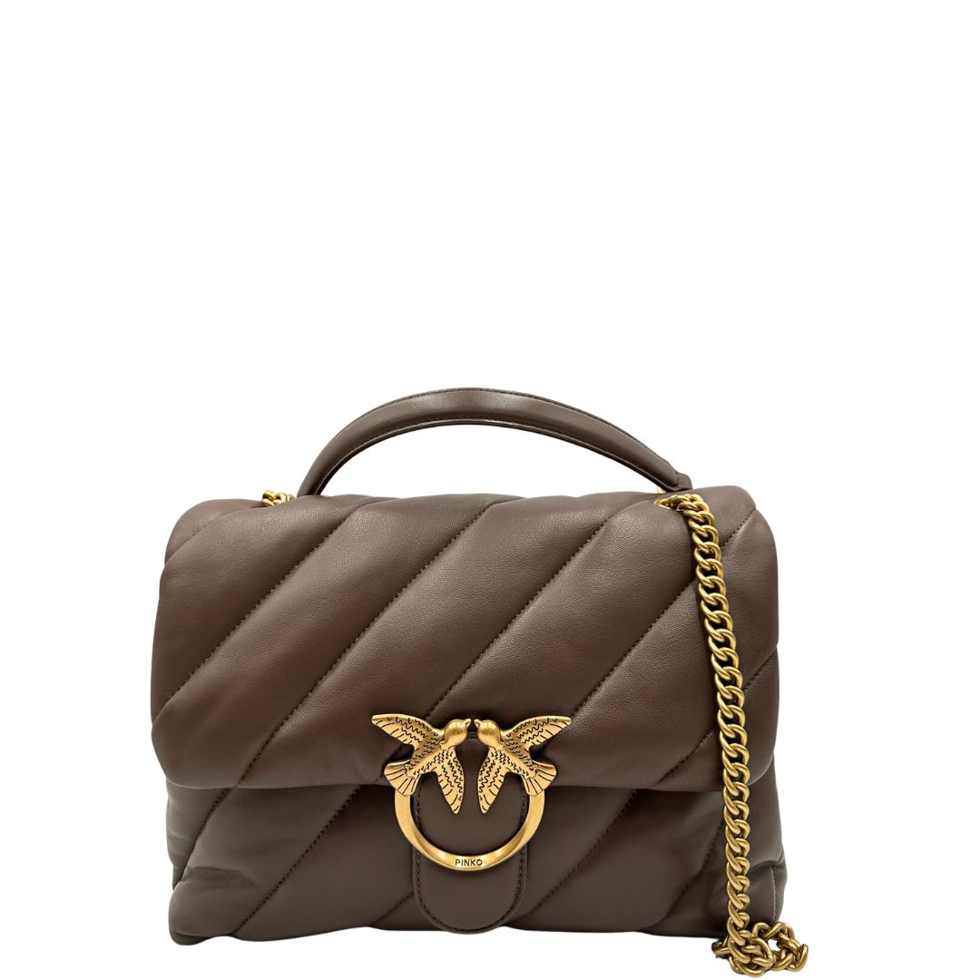 Borsa Pinko Love Puff Maxi marrone