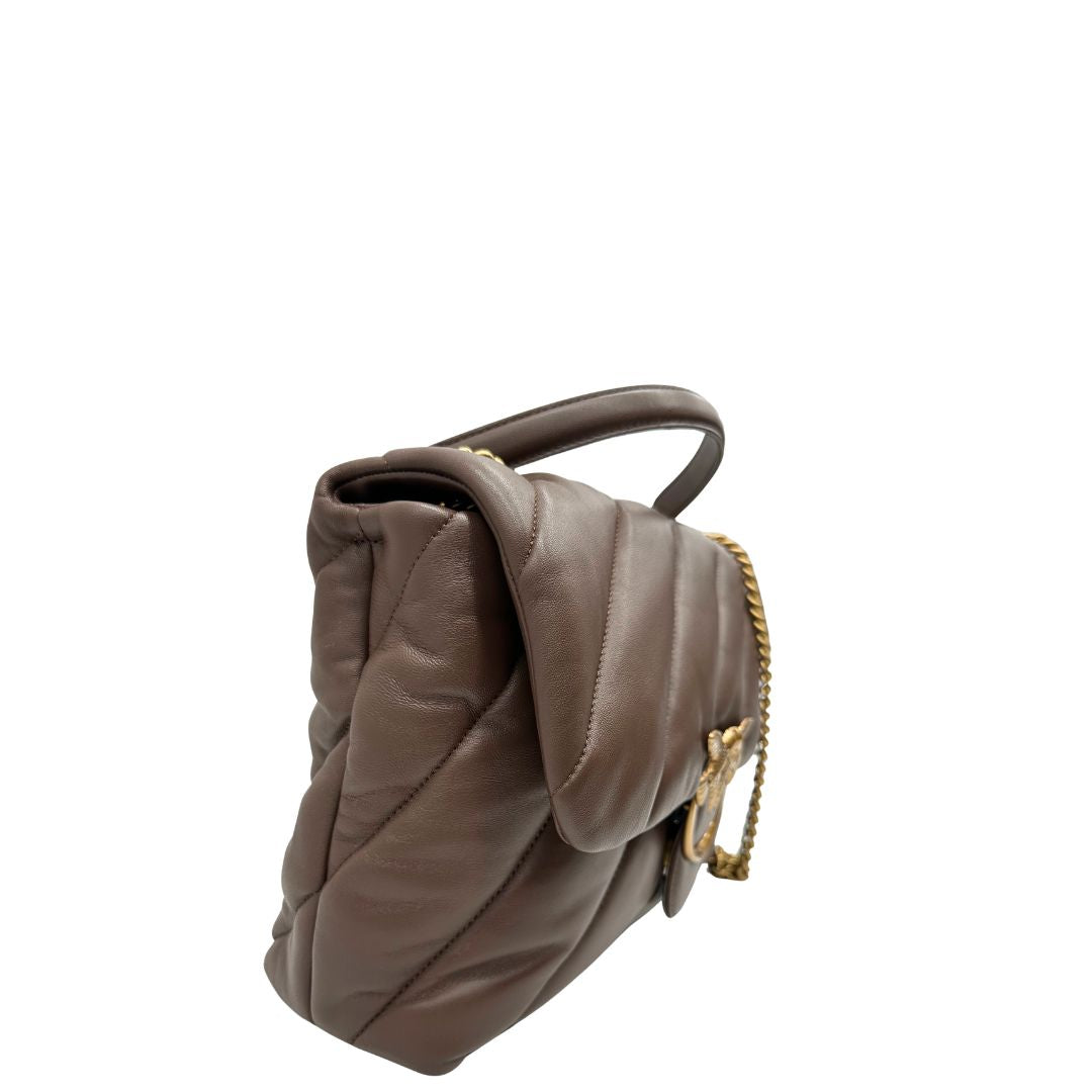 Borsa Pinko Love Puff Maxi marrone