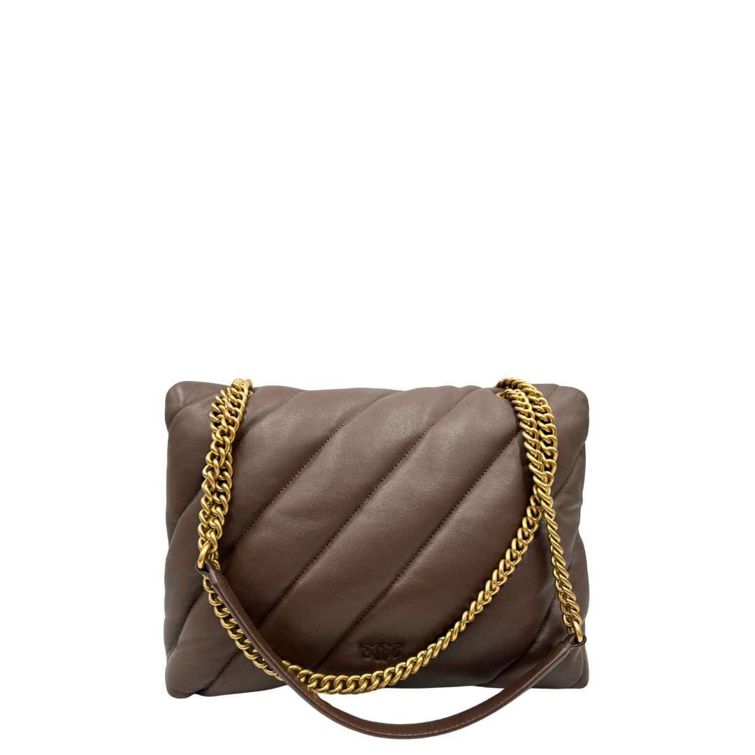 Borsa Pinko Love Puff Maxi marrone