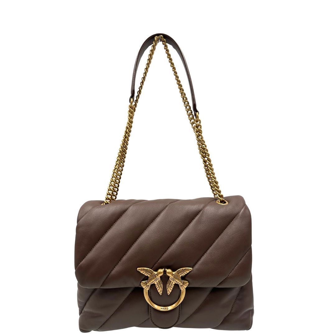 Borsa Pinko Love Puff Maxi marrone