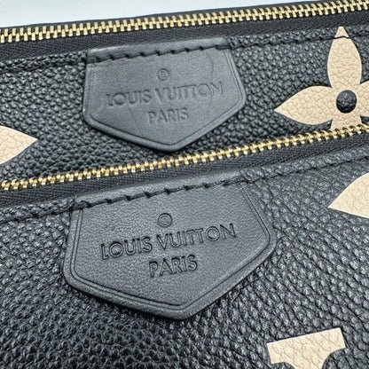  Borsa LV in pelle monogram empreinte nera e beige, di lusso, eccellenti condizioni, usata.