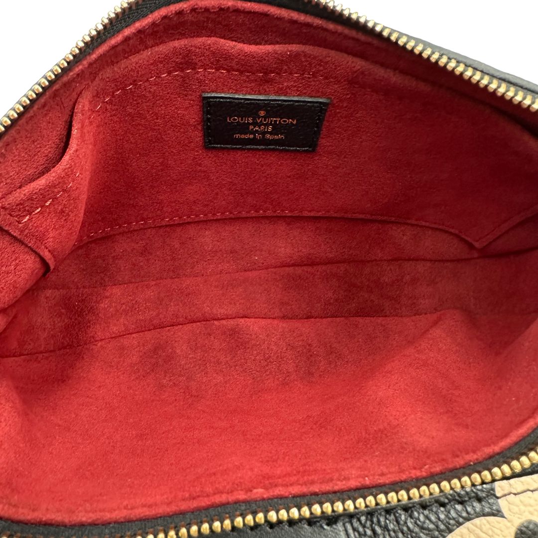 interno  Borsa LV in pelle monogram empreinte nera e beige, di lusso, eccellenti condizioni, usata. 