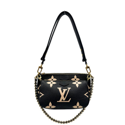front  Borsa LV in pelle monogram empreinte nera e beige, di lusso, eccellenti condizioni, usata. 