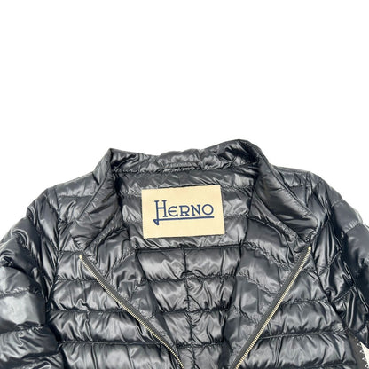 Piumino Herno nero trapuntato, di lusso, originale, ottime condizioni, usato