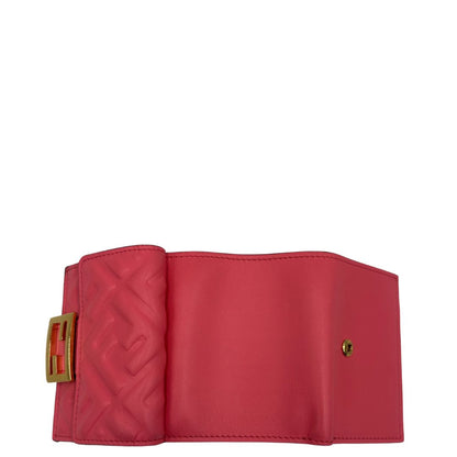 Portafoglio in pelle rosa con trama Zucca, di lusso, originale, ottime condizioni, usato.