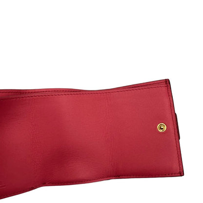 Portafoglio in pelle rosa con trama Zucca, di lusso, originale, ottime condizioni, usato.