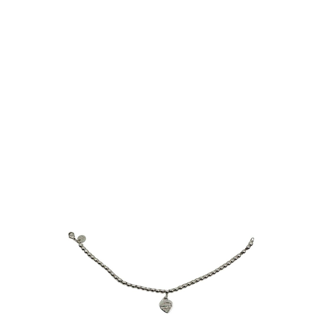 Bracciale Tiffany&Co. in argento 925 con ciondolo heart, di lusso, originale, eccellenti condizioni, usato.