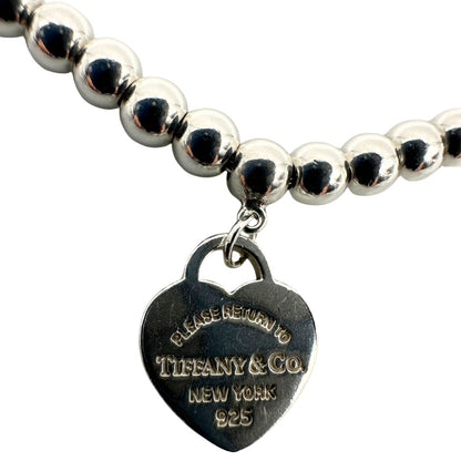 Bracciale Tiffany&Co. in argento 925 con ciondolo heart, di lusso, originale, eccellenti condizioni, usato.