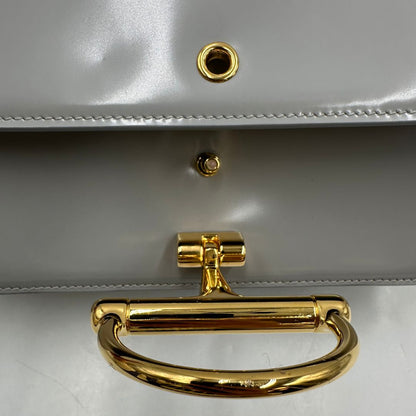 Borsa Gucci in pelle pettinata grigia, di lusso, originale, eccellenti condizioni, usata.