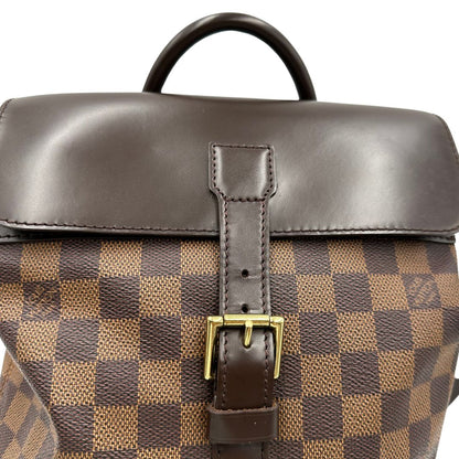 chiusura  Zaino LV Soho in canvas Damier Ebene, di lusso, originale, ottime condizioni, usato. 
