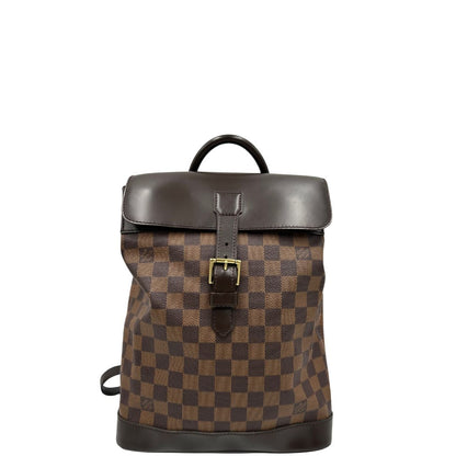 front  Zaino LV Soho in canvas Damier Ebene, di lusso, originale, ottime condizioni, usato. 