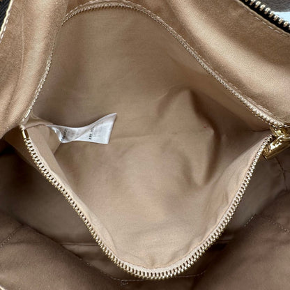 interno Borsa Borbonese in canvas trama occhio di pernice, di lusso, originale, ottime condizioni, usata. 