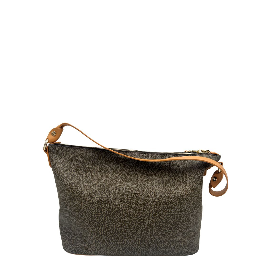 front Borsa Borbonese in canvas trama occhio di pernice, di lusso, originale, ottime condizioni, usata.