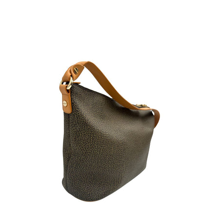 lato Borsa Borbonese in canvas trama occhio di pernice, di lusso, originale, ottime condizioni, usata. 