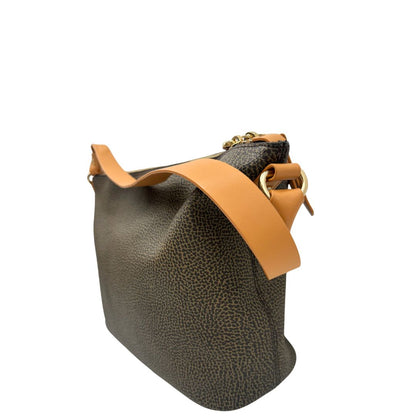 lato Borsa Borbonese in canvas trama occhio di pernice, di lusso, originale, ottime condizioni, usata. 