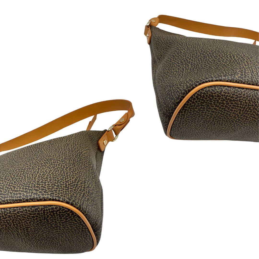 angoli Borsa Borbonese in canvas trama occhio di pernice, di lusso, originale, ottime condizioni, usata. 
